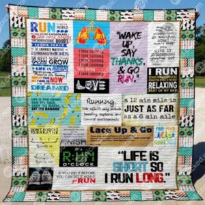 Life Is Short So I Run Long Quilt Blanket Ypm0  Quilt